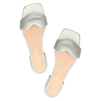 Cupido Damen Pantoletten Metallic Platino