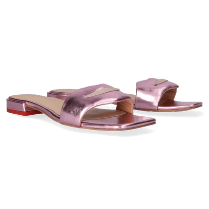 Cupido Damen Pantoletten Metallic Rose