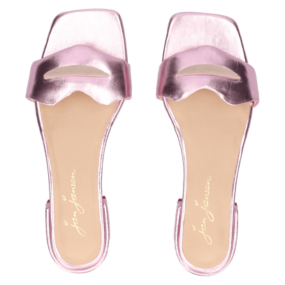 Cupido Damen Pantoletten Metallic Rose