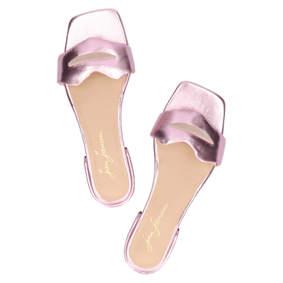 Cupido Damen Pantoletten Metallic Rose