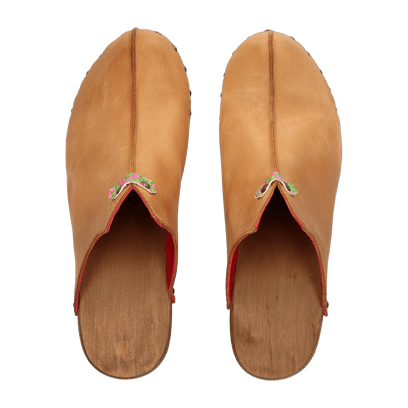 Woodpecker Damen Clogs Cuoio