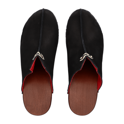 Woodpecker Damen Clogs Nero