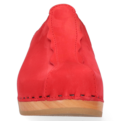 Wannabe Wood Damen Clogs Red