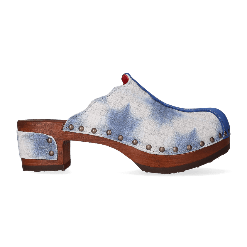 Wannabe Wood Damen Clogs Jeans Blue