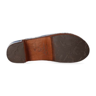 Wannabe Wood Damen Clogs Jeans Blue