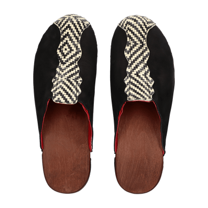 Wannabe Wood Damen Clogs Nero