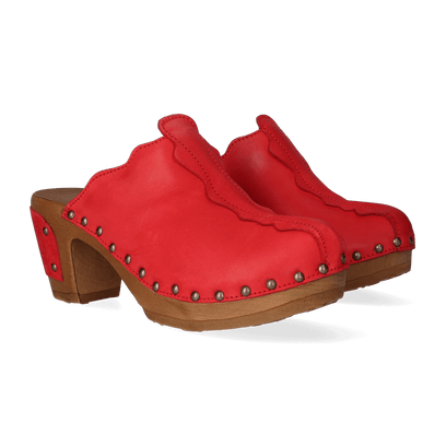 Knock On Wood Damen Clogs Red