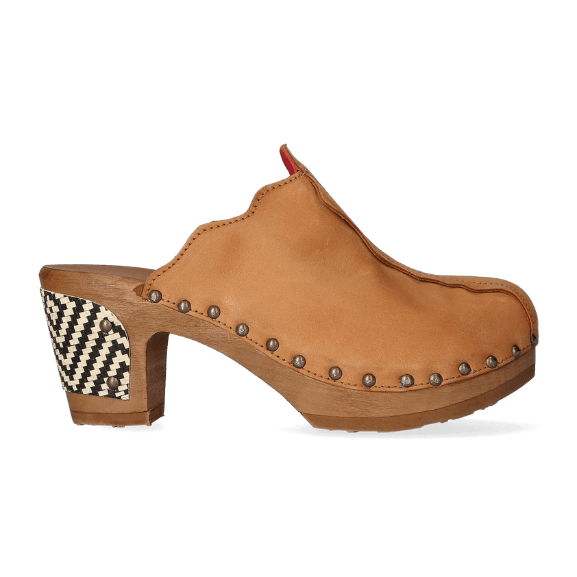 Knock On Wood Damen Clogs Cuoio