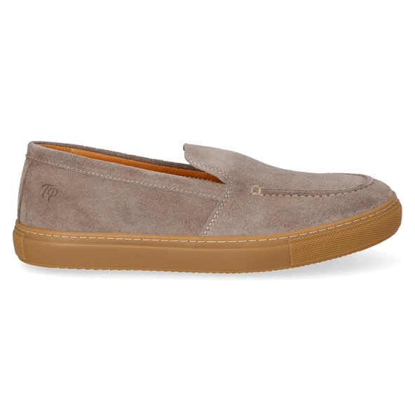 Joan Herren Wildleder-Loafer Taupe