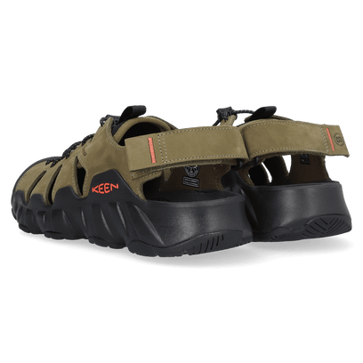 Hyperport Fisherman Herren Leder-Sandalen Dark Olive/Black