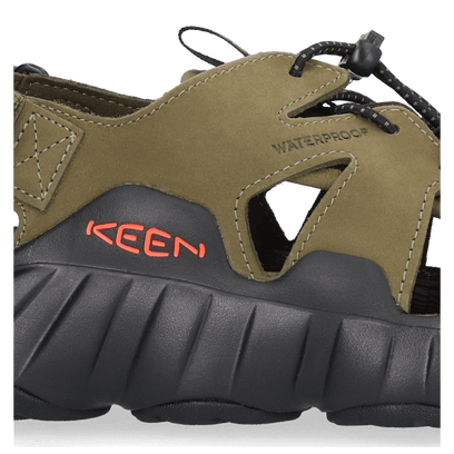 Hyperport Fisherman Herren Leder-Sandalen Dark Olive/Black