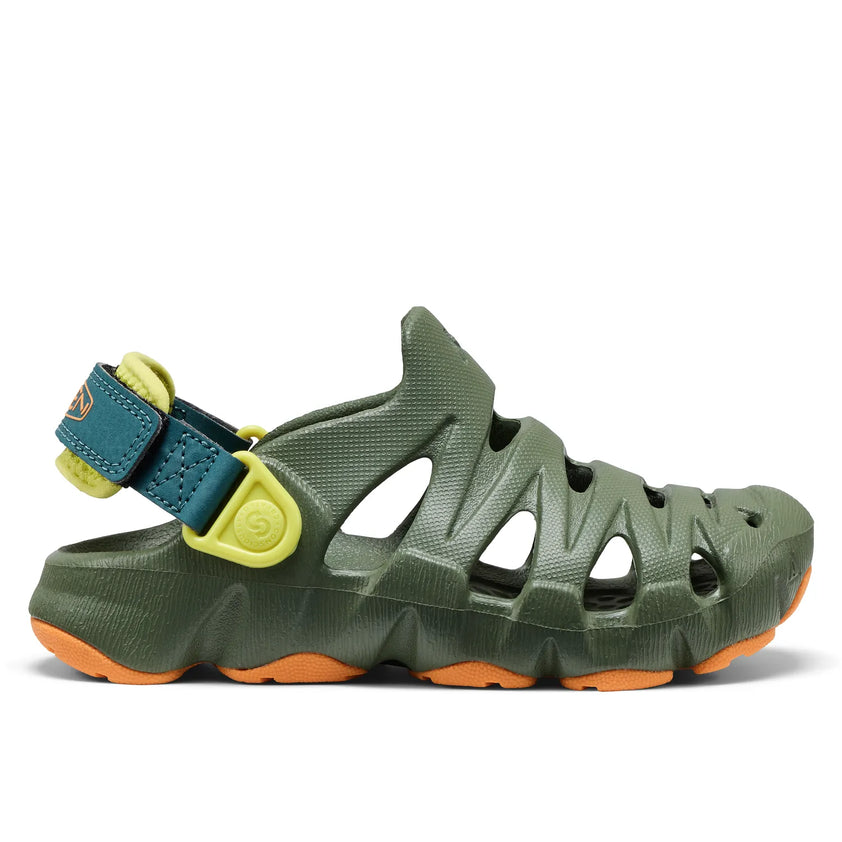 HyperFLT Clog Younger Kids Sandalen Bronze Green/Orange Peel