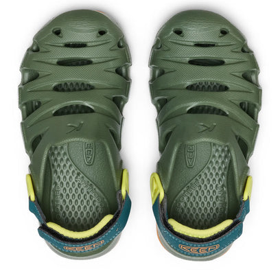 HyperFLT Clog Younger Kids Sandalen Bronze Green/Orange Peel
