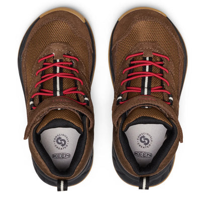 Hightrail Mid Younger Kids Wanderschuhe Dark Earth/Garnet