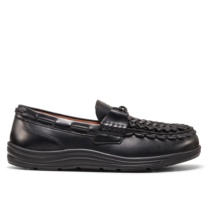 Uneek Loafer Herren Leder Black