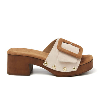 Damen Clogs Wildleder 31.228 Nude