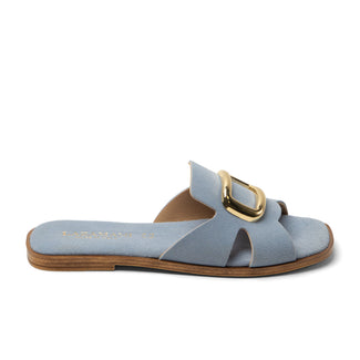 Vito Damen Wildleder-Pantoletten Blue