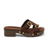 Aria Damen Wildleder-Clogs Brown