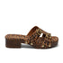 Aria Damen Wildleder-Clogs Leopard