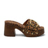 Celia Damen Wildleder-Clogs Leopard