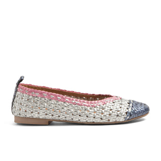 Brisa Damen Leder-Ballerinas Silver