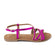 Zoe Damen Ledersandalen Fuxia