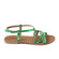 Zoe Damen Ledersandalen Green