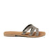 Nina Damen Leder-Pantoletten Pewter