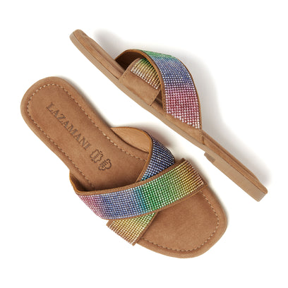 Lexi Damen Wildleder-Pantoletten Multi