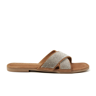 Lexi Damen Wildleder-Pantoletten Silver