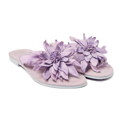 Daisy Damen Leder-Zehentrenner Lilac