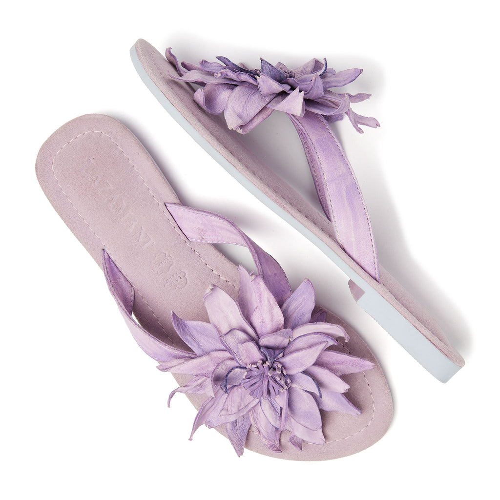 Daisy Damen Leder-Zehentrenner Lilac