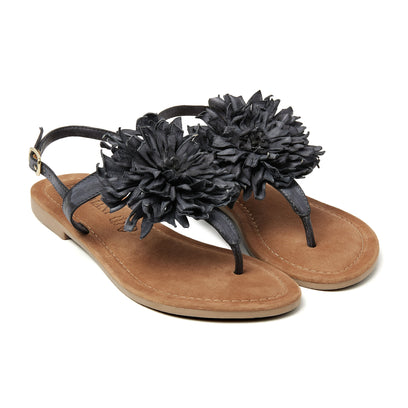 Kim Damen Ledersandalen Black