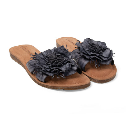 Zinnia Damen Leder-Pantoletten Black