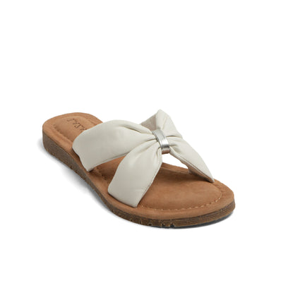 Edita Damen Leder-Pantoletten White