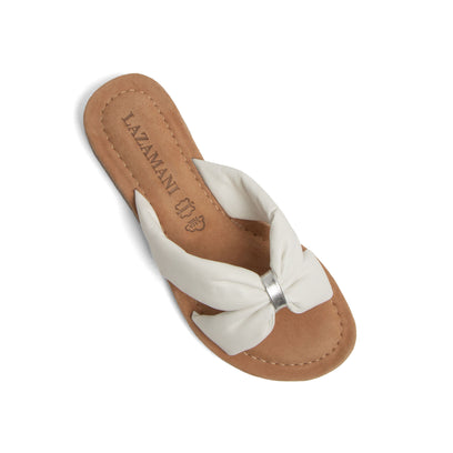 Edita Damen Leder-Pantoletten White