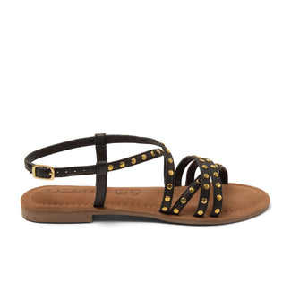 Tova Damen Leder-Sandalen Black