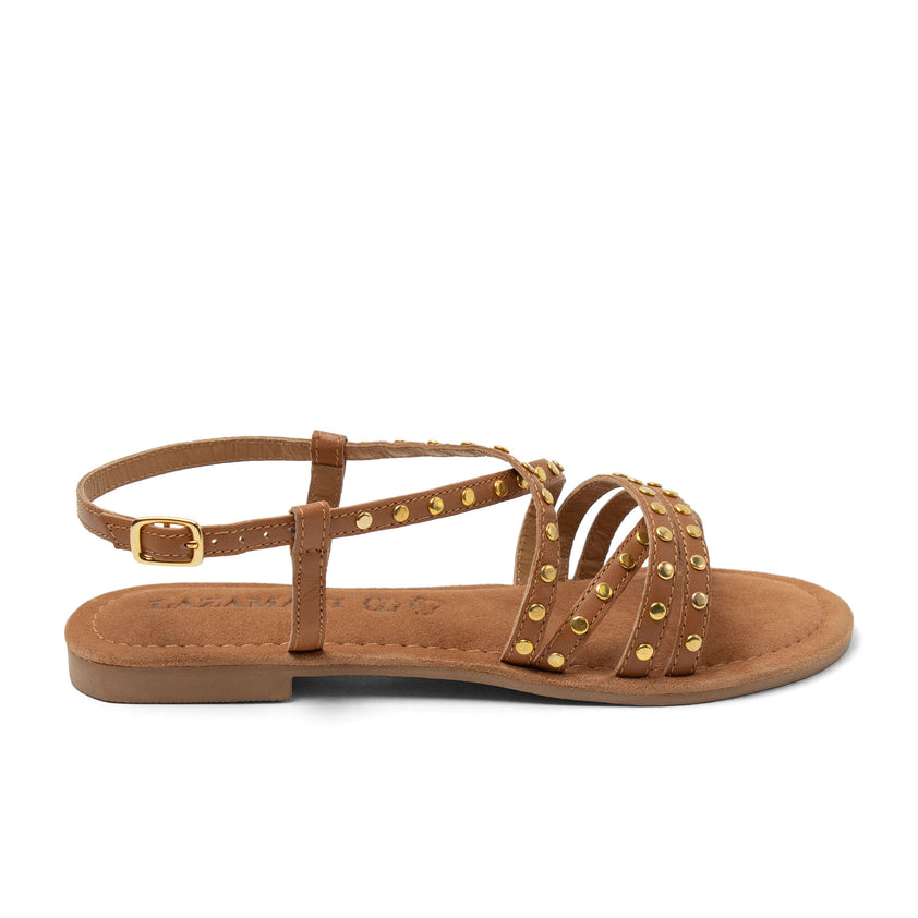 Tova Damen Leder-Sandalen Tan