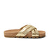 Lee Damen Leder-Pantoletten Gold