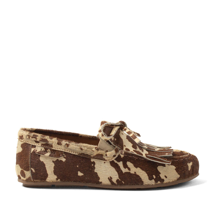 Billy Damen Leder-Mokassins Cow