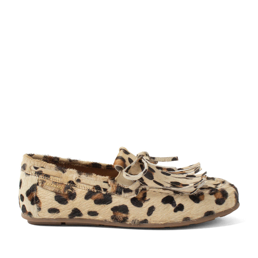Billy Damen Leder-Mokassins Leopard