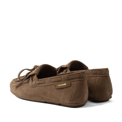 Belle Damen Wildleder-Mokassins Khaki