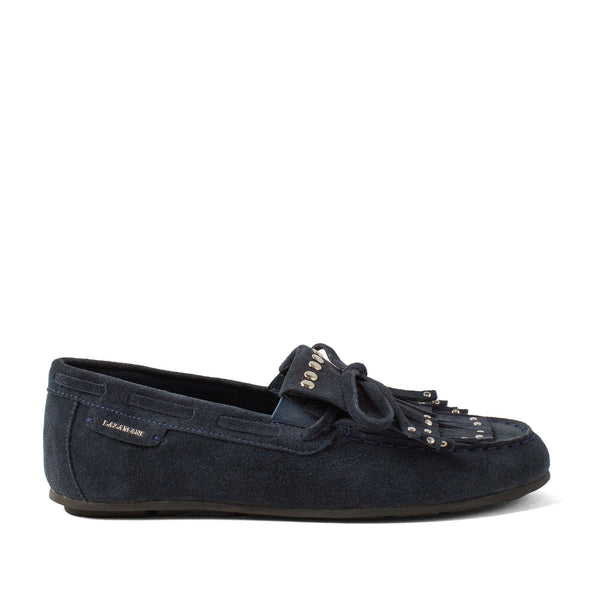 Belle Damen Wildleder-Mokassins Navy