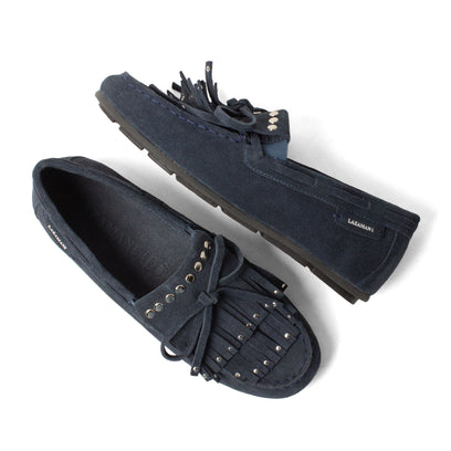 Belle Damen Wildleder-Mokassins Navy