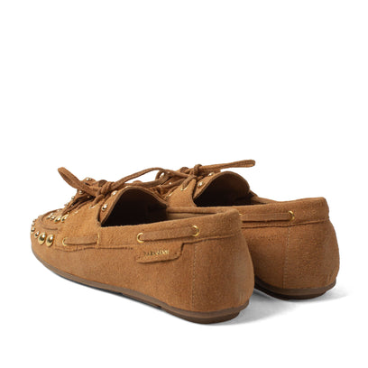Stella Damen Wildleder-Mokassins Cognac