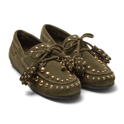 Stella Damen Wildleder-Mokassins Green