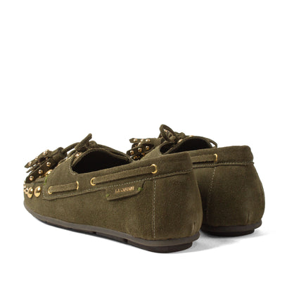 Stella Damen Wildleder-Mokassins Green
