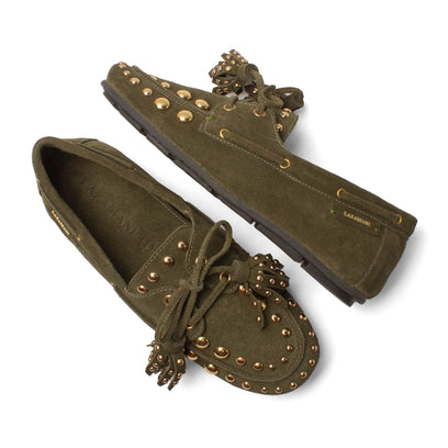 Stella Damen Wildleder-Mokassins Green