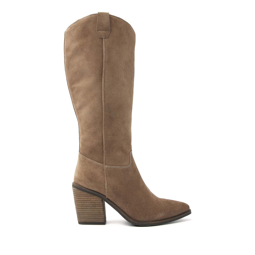 Damenstiefel 53.597 Taupe