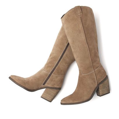 Damenstiefel 53.597 Taupe